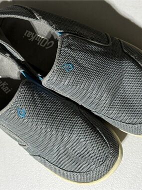 EUC Olukai Kids Nohea Mesh Slip On Gray Sneakers Size 3 US